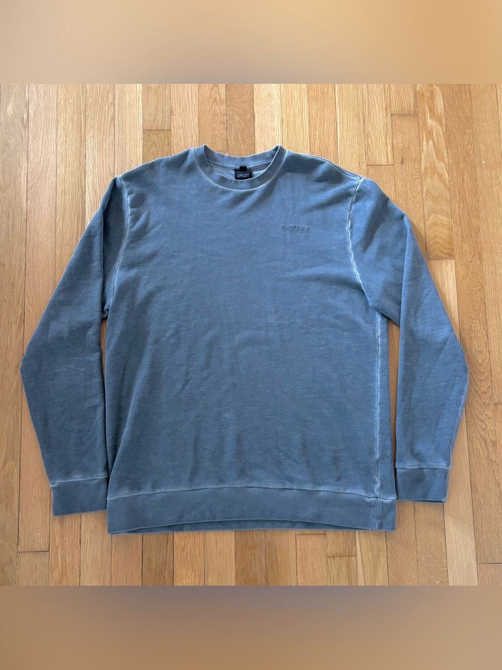 Oakley Dye Crew 2 Sweatshirt Blackout Faded Grey Pullover FOA403228 Men's L